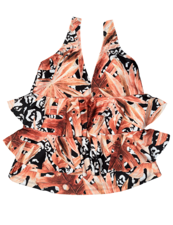 Marilyn 2 Volados Chocolate Monstera (Solo Parte de Arriba)