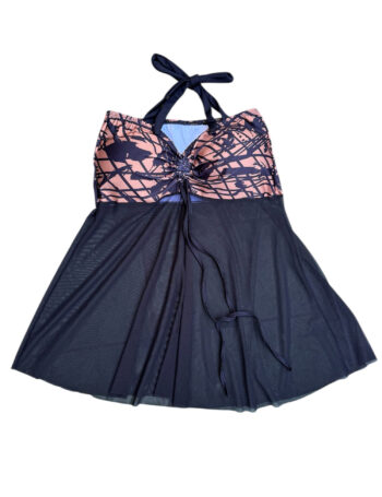 Con Transparencia Marmoleado Marrón Cuerpo Negro (Solo Parte de Arriba)