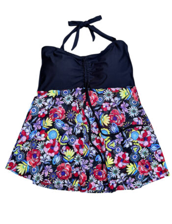 Con Transparencia Negro Flores Rojas (Solo Parte de Arriba)