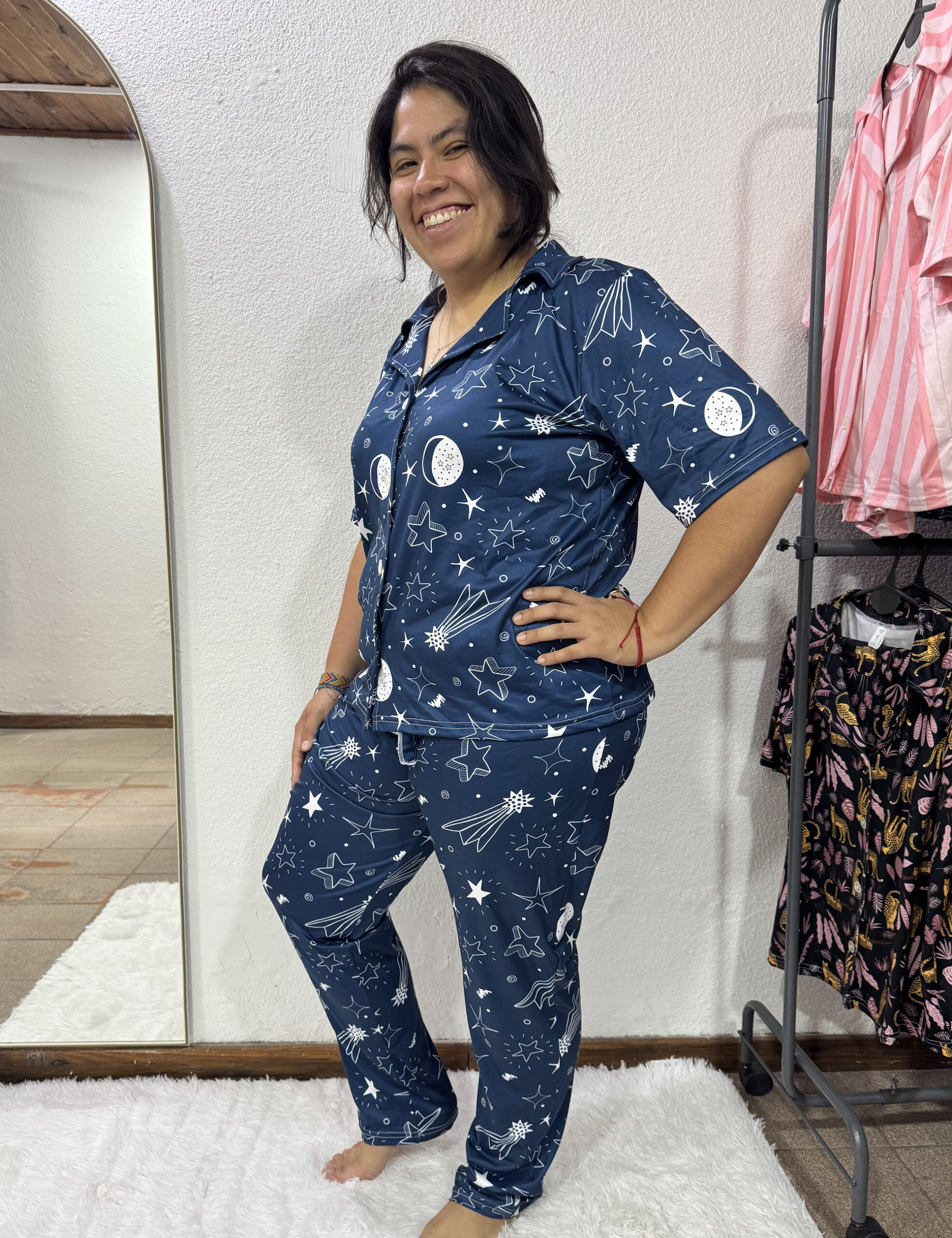 Camisero Pantalón Largo Galaxia Azul