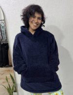 Maxibuzo Corderito Azul Marino - Talle Único