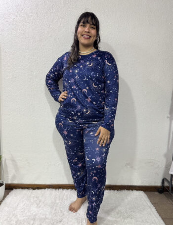 Pijama de Invierno Talles Especiales Cielo Estrellado