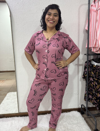 Camisero Pantalón Largo Corazones
