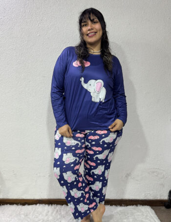 Pijama de Invierno Talles Especiales Elefante