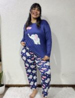 Pijama de Invierno Talle Especial Importado Elefante - Imagen 3
