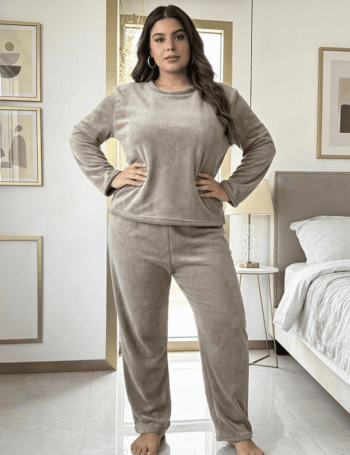Pijama Polar Beige Importado