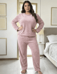 Pijama Polar Rosa Claro Importado