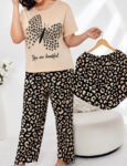 Pijama Talle Especial 3 Piezas Importado Beige