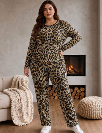 Pijama de Morley Manga Larga Talle Especial Guepardo 2