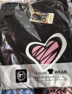 Pijama Manga Larga Talle Especial 2 Piezas Importado Negro y Rosa Cuadros - Imagen 4