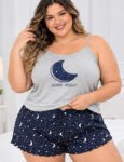 Pijama Talle Especial 2 Piezas Solero Importado Luna Azul