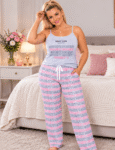 Pijama Talle Especial 2 Piezas Solero Importado Gris "Moments"